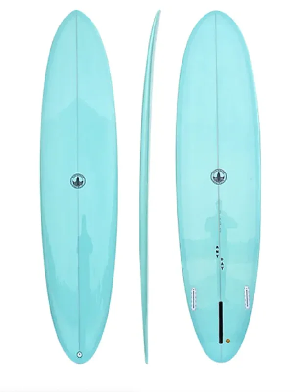 soft-top surfboards for safety-7'4 Any Day Mid Length - Coke Bottle Green