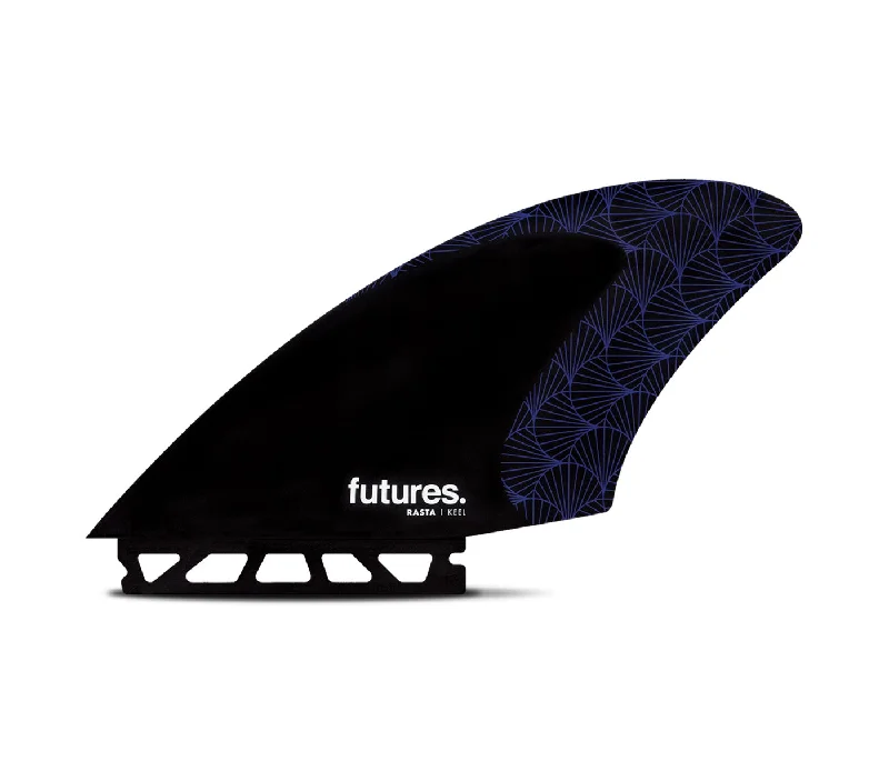 surfboard fins for quick turn response-Futures Rasta Keel HC Twin Fin Set-Black/Purple