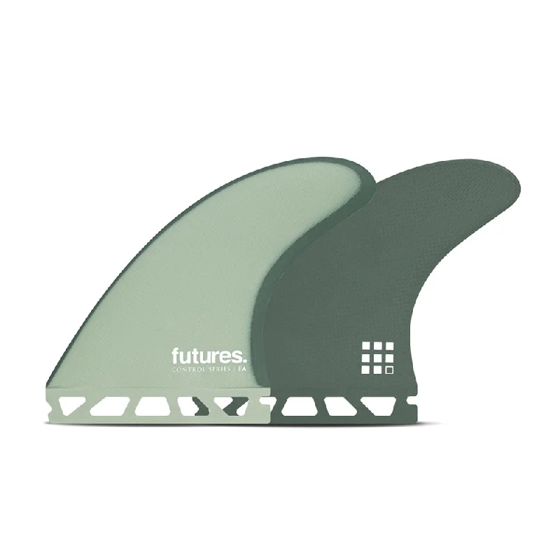 surf fins for improving wave rides-Futures EA Control Series Tri Fin Set-Agua-Medium