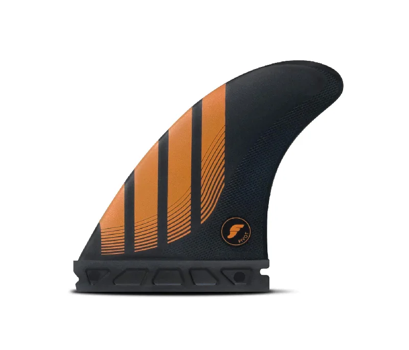 top-rated surfboard fins for speed-Future Fins P6 Alpha Thruster Fin Set Carbon-Orange M