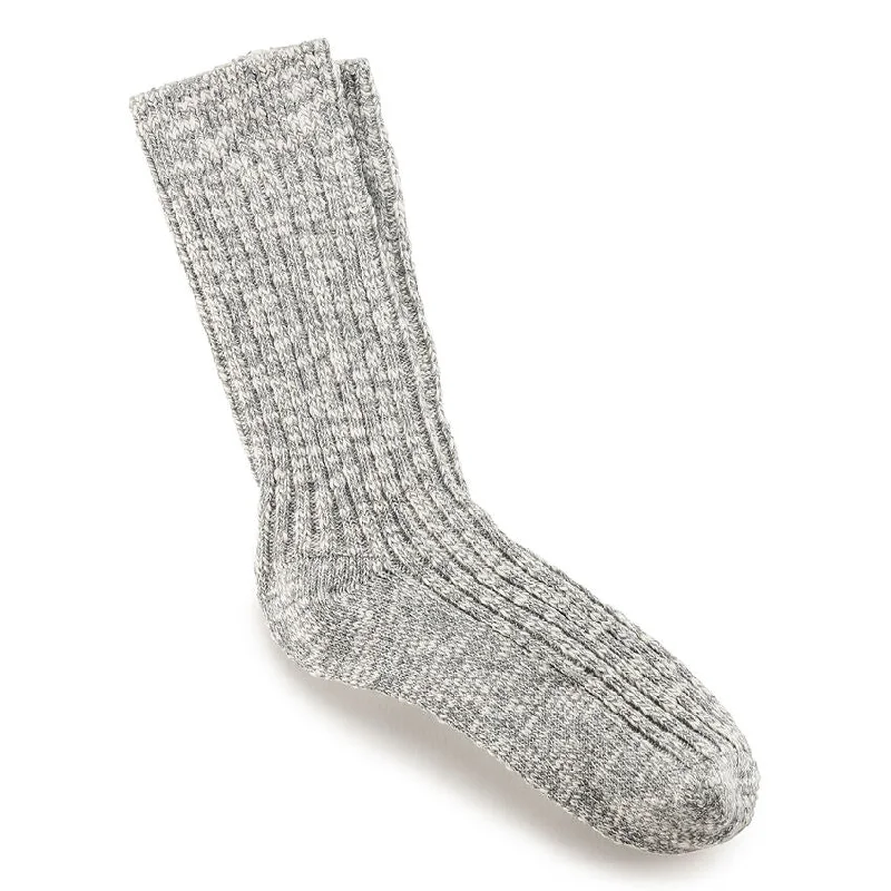 surf clothing for active surfers-Birkenstock Cotton Slub Women Sock - Gray