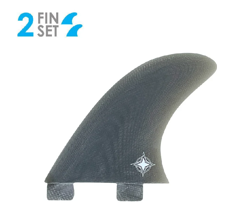 surfboard fins with high maneuverability-True Ames Wayne Rich Side Bites-Smoke-4.0"