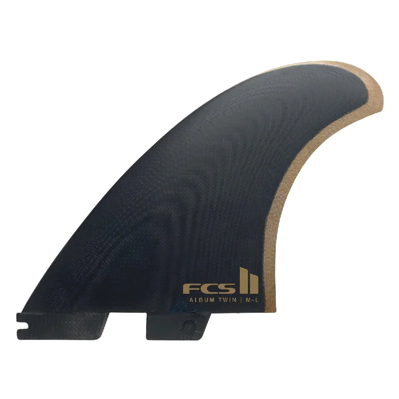 surfboard fins for precision control-FCS II Album Twin + Trailer PG Fin Set-Black-M/L