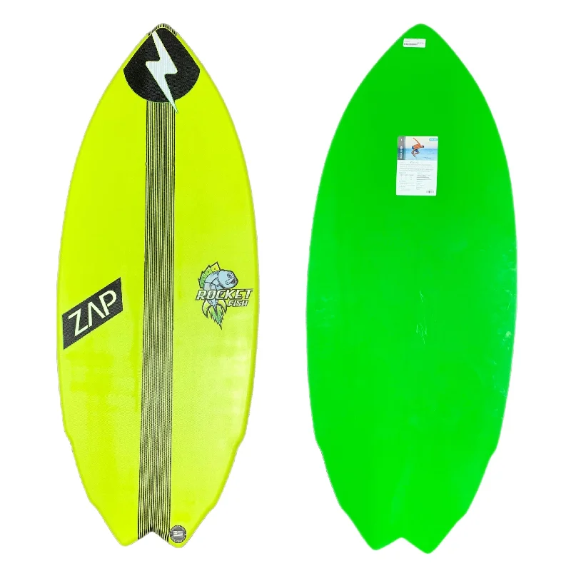 best surfboards for women-Zap Rocket Fish 53" Skimboard Neon