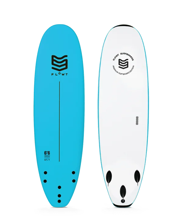 surfboards for big wave riding-Flowt Premium Soft Top 6'6"-Blue