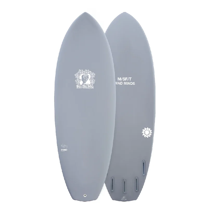 surfboards with adjustable fins for control-MISFIT DOPE MACHINE PRIMITEK 5'6" GREY FUTURES 32.9L