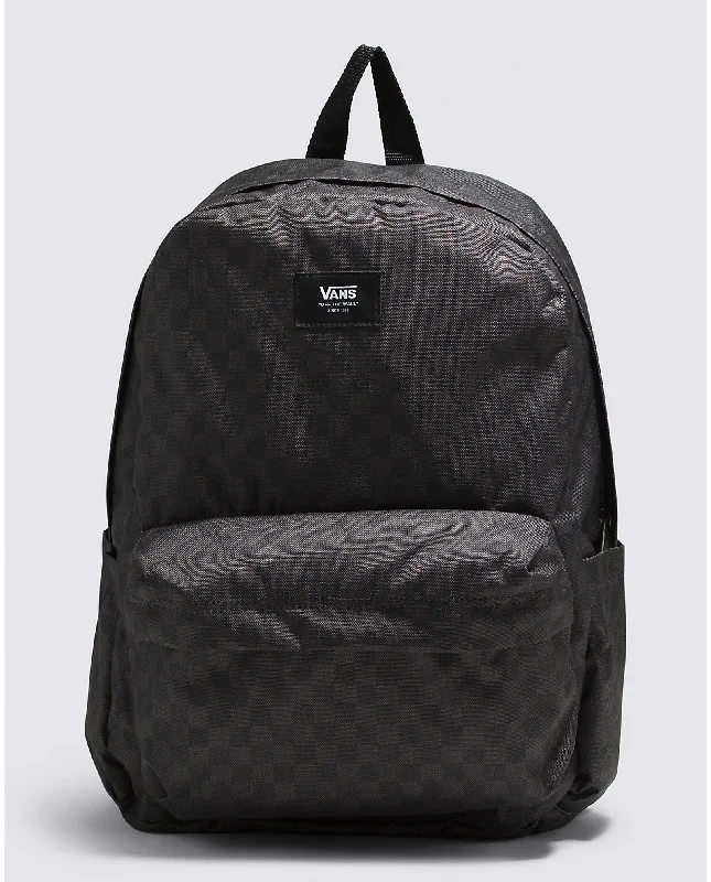 surfboards with extra volume for beginners-Vans Old Skool H2O Checkerboard Charcoal/Black Backpack