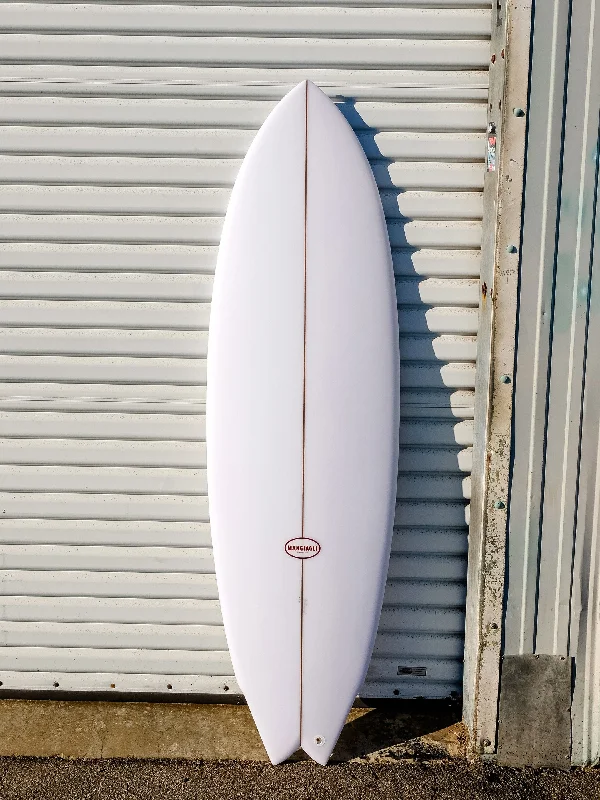 premium surfboards for professional use-Mangiagli Surfboards | 5'6" M2 Performance Fish White Surfboard