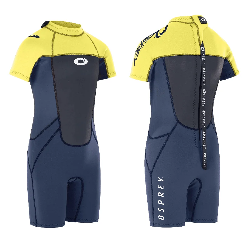 Osprey Origin 3/2mm Kids Shorty Wetsuit Neon Yellow