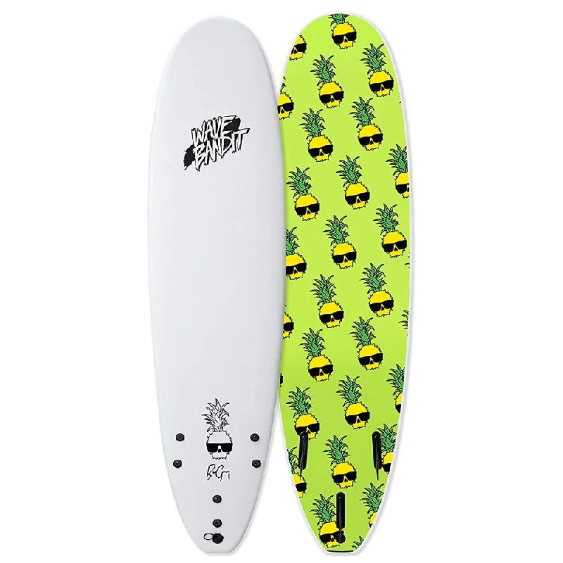 surfboards for smooth transitions-Wave Bandit Ben Gravy Pro Ez Rider 7'0"-White 18