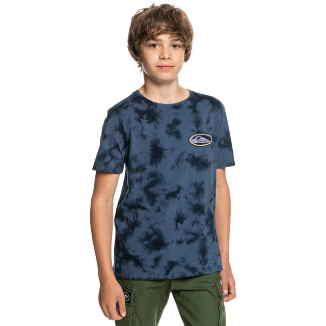 long-sleeve surf rash guards-Quiksilver Boys Wide World Oval Short Sleeve T-Shirt