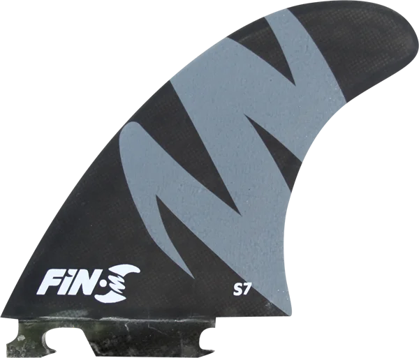 top-rated surfboard fins for speed-Fin-S S-7 Honeycomb Black/Grey 3 Fins Surfboard FIN - 3PCS SET