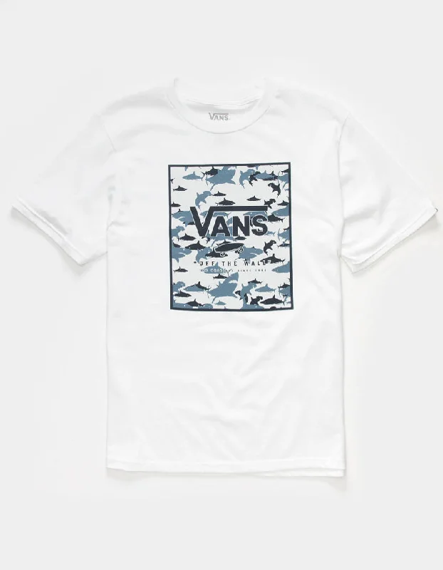 surf hats and beanies for cold weather-Vans Boys Print Box Short Sleeve T-Shirt