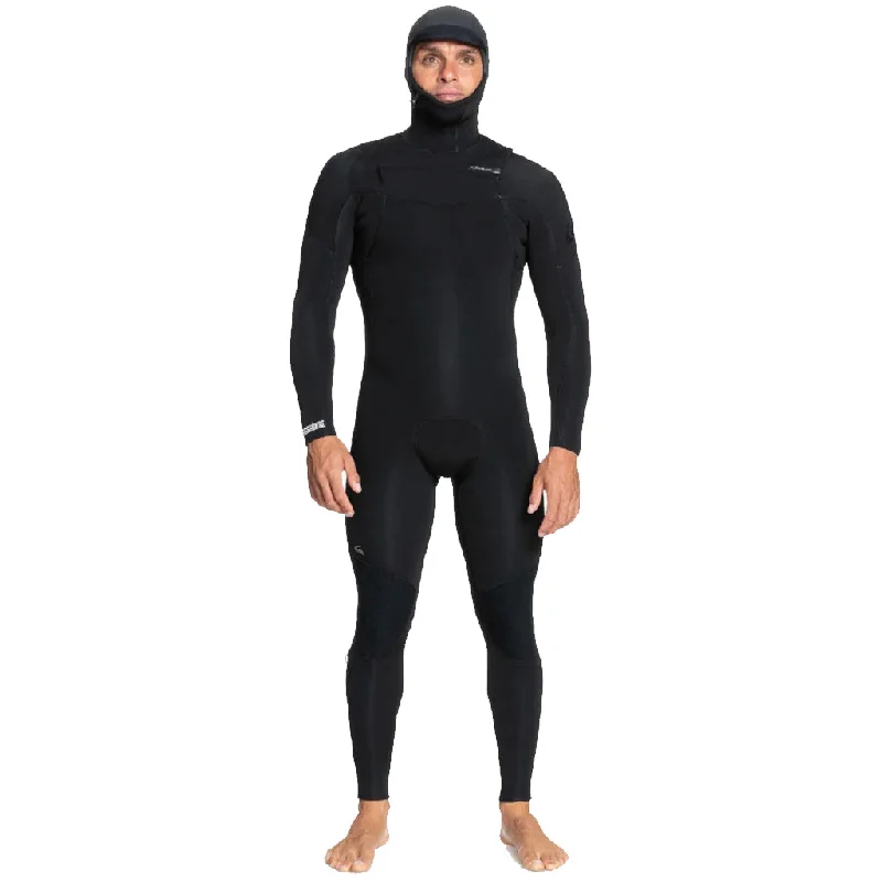 Quiksilver Men's 5/4/3mm Everyday Sessions  Hooded Chest Zip Wetsuit - Black