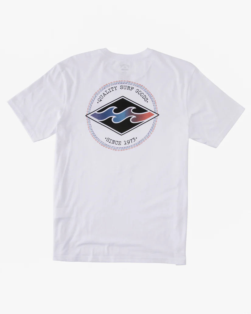 surf shorts for maximum movement-Billabong Boys Rotor Diamond Short Sleeve T-Shirt