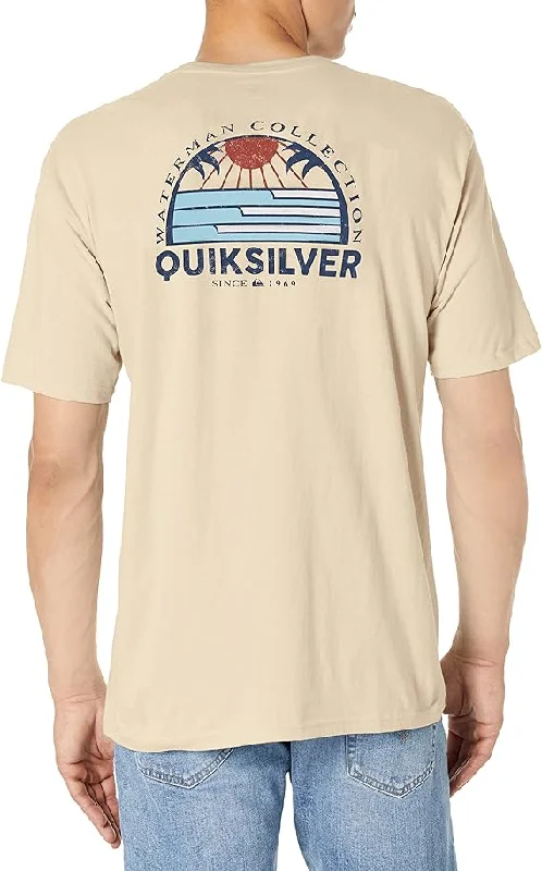 comfortable surfboard shorts-Quiksilver Mens Set View Short Sleeve T-Shirt