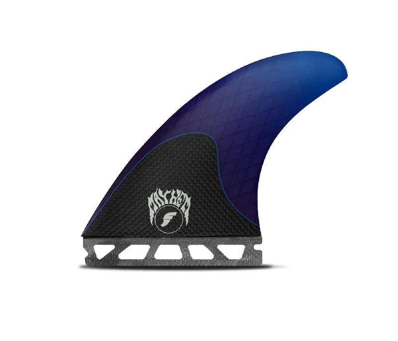 quad-fin setups for improved speed-Futures Fins Mayhem 3.0 Honeycomb-Carbon Thruster Set Blue M