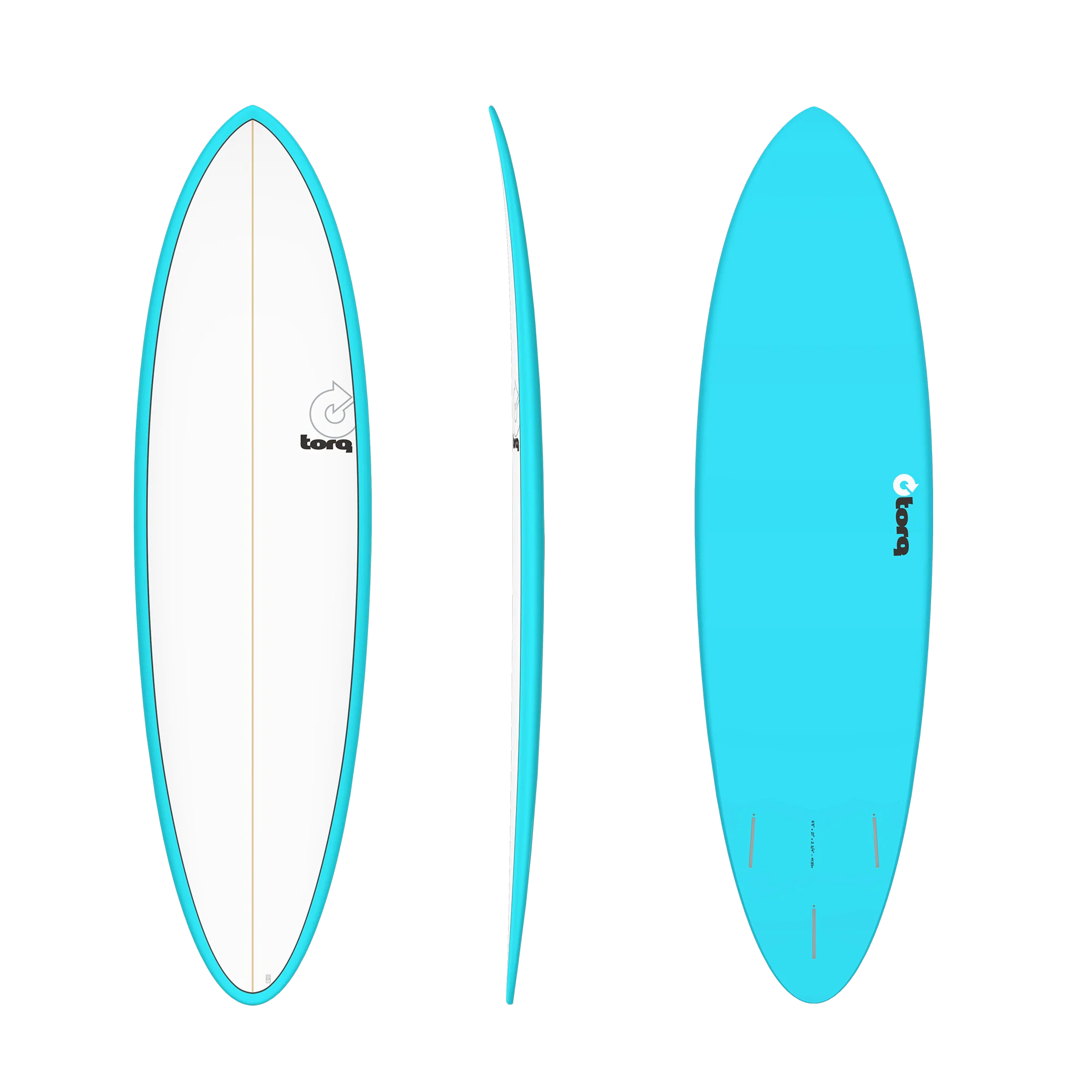 affordable surfboards for casual use-TORQ TET MOD FUN SEA BLUE/PINLINE 6'8