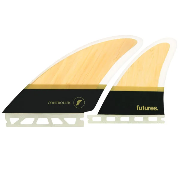 affordable surfboard fins-Futures Controller Honeycomb Quad Fin Set-Bamboo