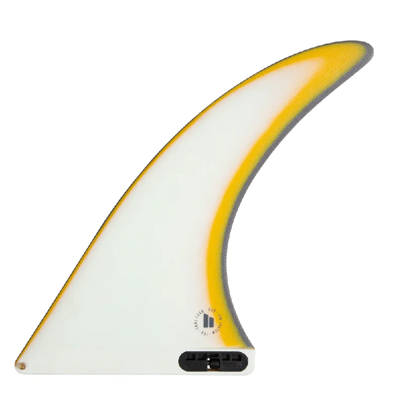 multi-fin setups for increased performance-FCS II FLOW II PG LONGBOARD FIN 9.5" - MANGO