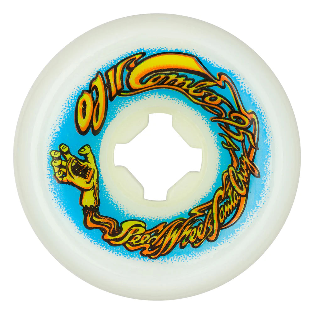 surfboards for fast ocean conditions-Oj Wheels - OG White Combo Wheels 95a 60mm