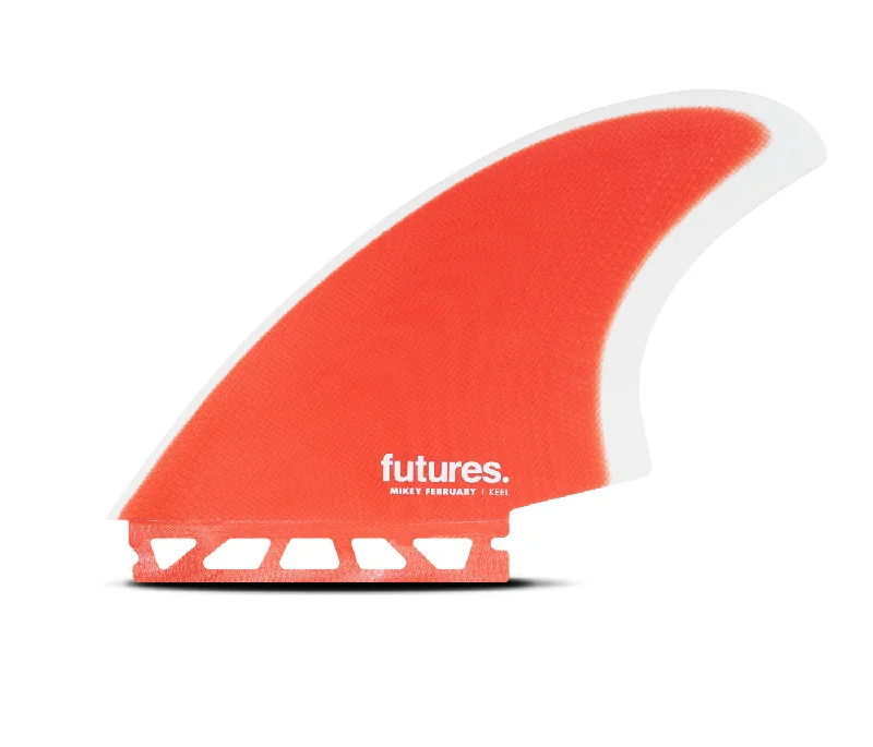 top surfboard fins for all conditions-Futures Mikey February Keel-Red/Grey