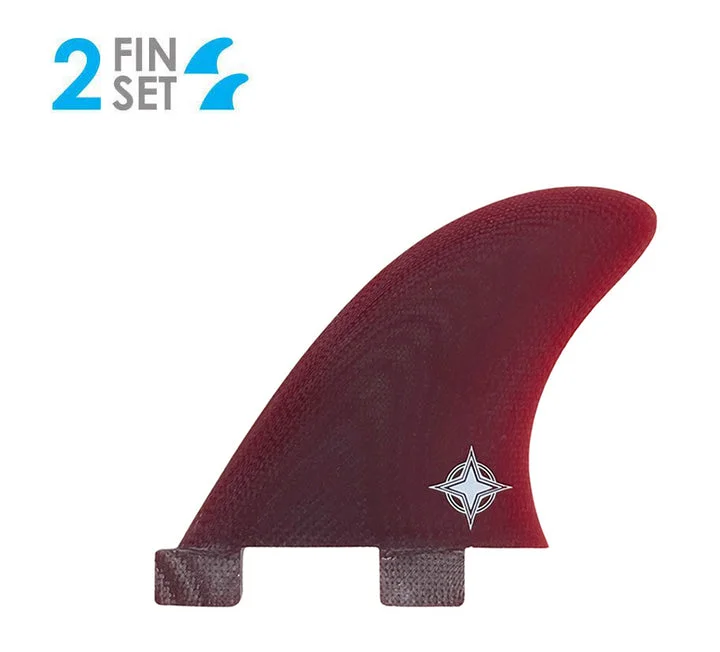 adjustable fin systems for surfboards-True Ames Wayne Rich Side Bites Fiberglass Fin Set-Red-3.4"