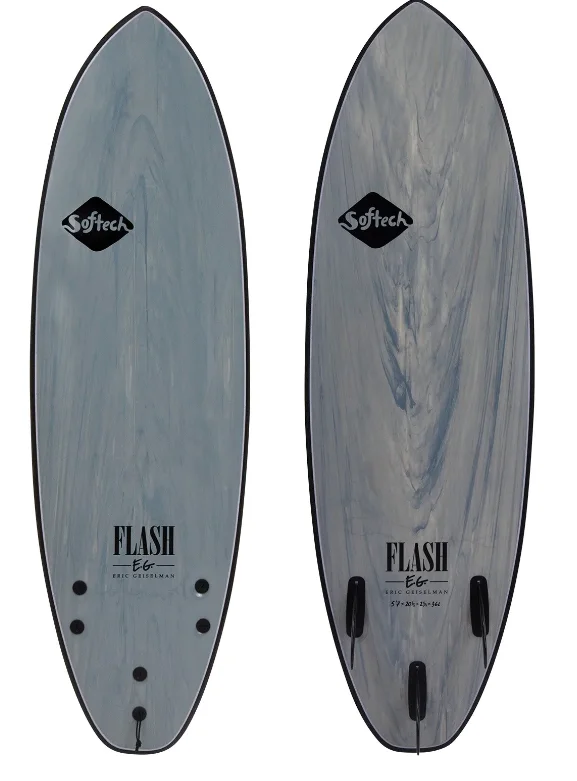 surfboards for rough water conditions-Softech Geiselman Flash-Grey Marble