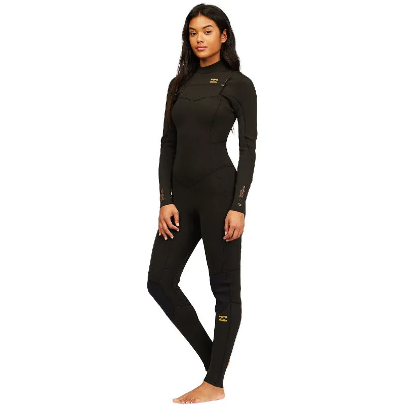 4/3mm Women’s Billabong Synergy Chest Zip Full Black Tie Dye