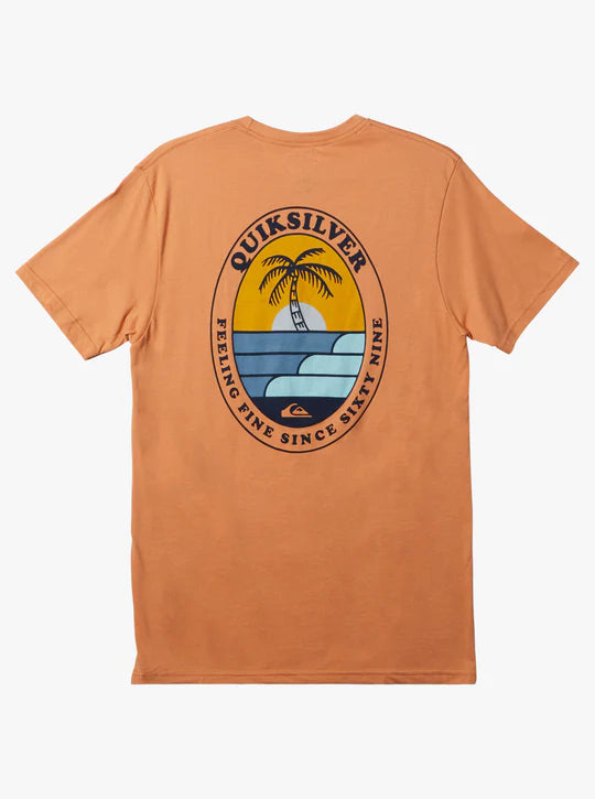 water-resistant surf jackets-Quiksilver Mens The Ripple Short Sleeve T-Shirt