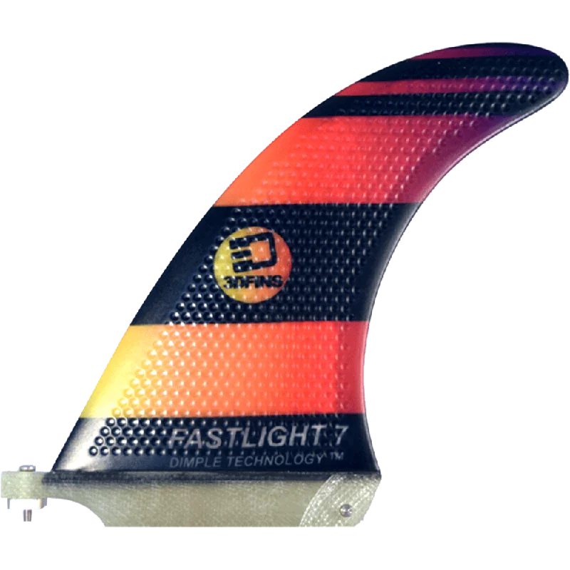 high-durability surfboard fins for long-lasting use-3D Fastlight Single Fin 7.0" Black/Orange Fade Surfboard FIN  -  1 SINGLE FIN