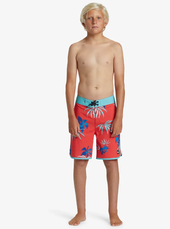 surfwear with quick-drying materials-Quiksilver Boy's Surfsilk Scallop 17" Boardshorts