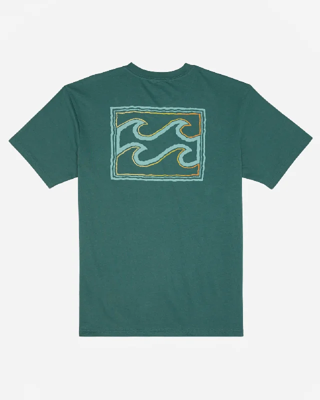 affordable surf clothing brands-Billabong Boy's Crayon Wave Short Sleeve T-Shirt