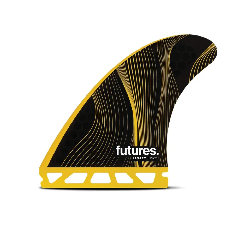 single-fin surfboards-Futures Fins P8 Honeycomb Thruster Set Yellow L