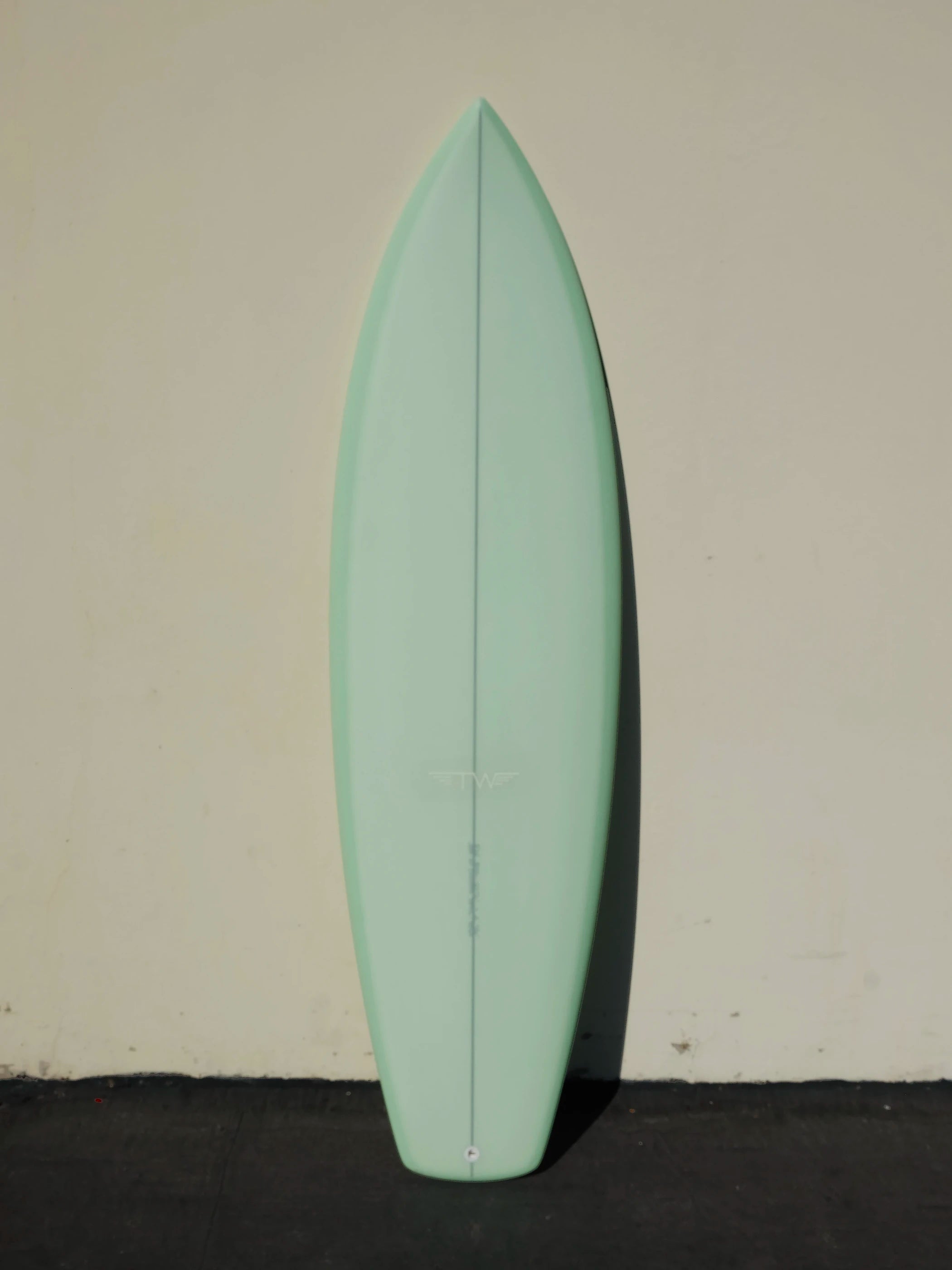 custom surfboards for unique riders-Tyler Warren | 5’11” BWK Mint Semi Opaque Surfboard