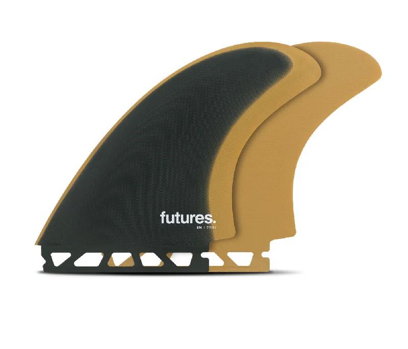 best fins for wave control-Future Fins EN Fiberglass Twin Fin Set Slate-Ochre