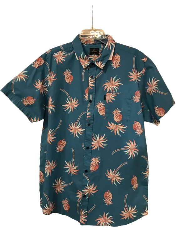 surf apparel for men-Rip Curl Oasis Party Short Sleeve Button Up Shirt