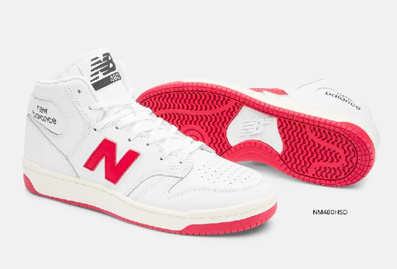 high-quality surf gear for protection-New Balance 480 High 83' Remix - White/Red