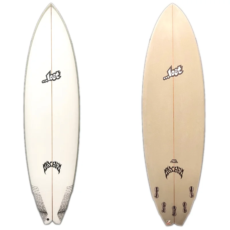 surfer-style boards for classic rides-Lost 6'4" Crowd Killer Olive Rails & Hull