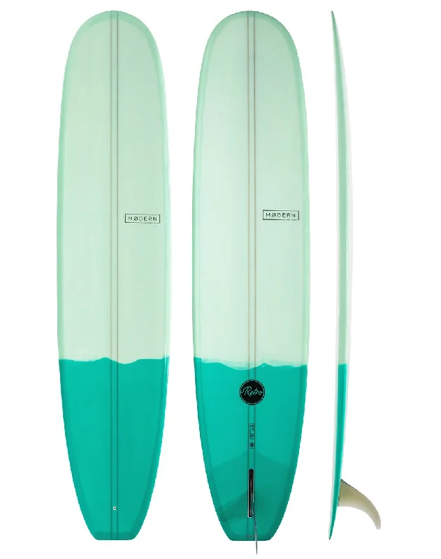 surfboards for speed and control-9'1 Modern Retro PU - Two Tone Green