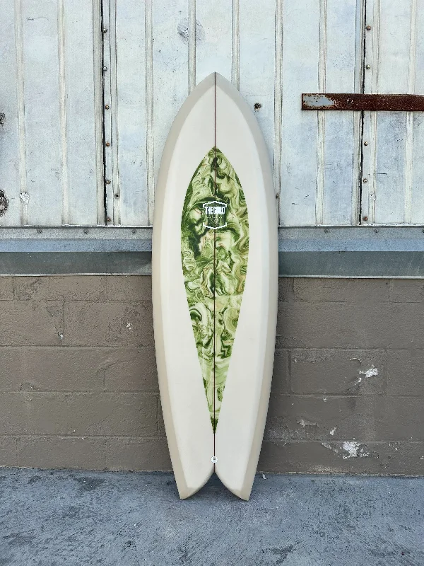 all-around surfboards for versatile use-THE GUILD 5'7" | ANGLER FISH SAND / ABSTRACT SURFBOARD