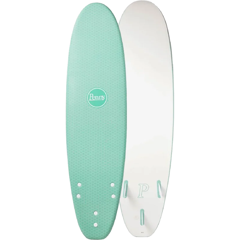 premium surfboard fins for competitive surfers-Penny Softboard 7'0" Tri Fin Salt Chant Seafoam - Surfboard