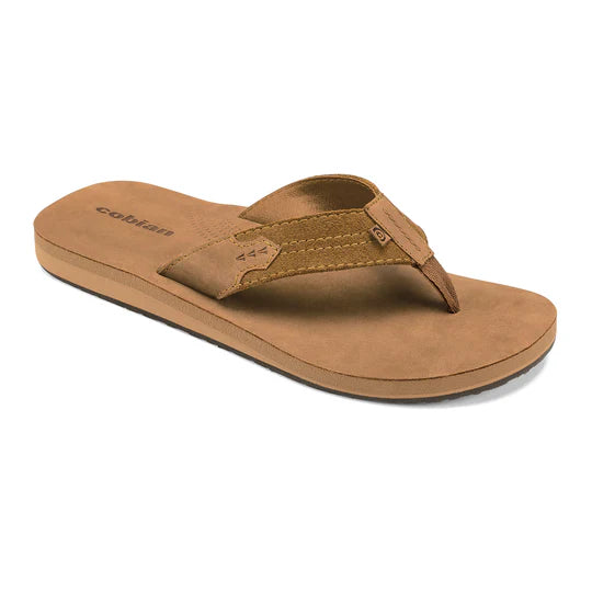 stable longboards for a relaxing ride-Cobian Mens Lazo Tan Sandal