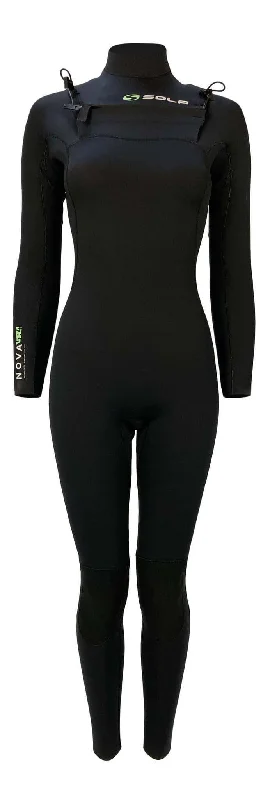 Sola Nova Womens 5/4mm Chest Zip Wetsuit Black