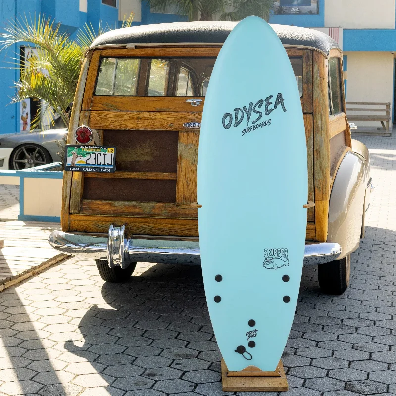 longboard surfboards for cruising-Catch Surf Odysea Skipper Basic 5'6 JOB Pro Soft Surfboard - Sky Blue