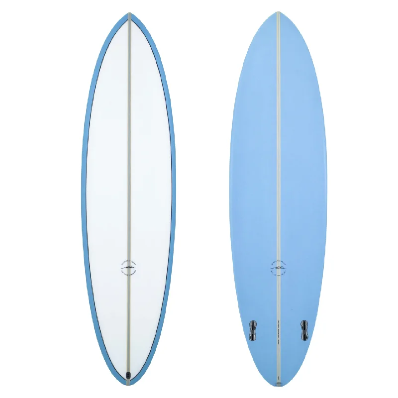 surfboards with extra stability-ALOHA TWIN PIN PU FUTURES BLUE 7'0" 2023