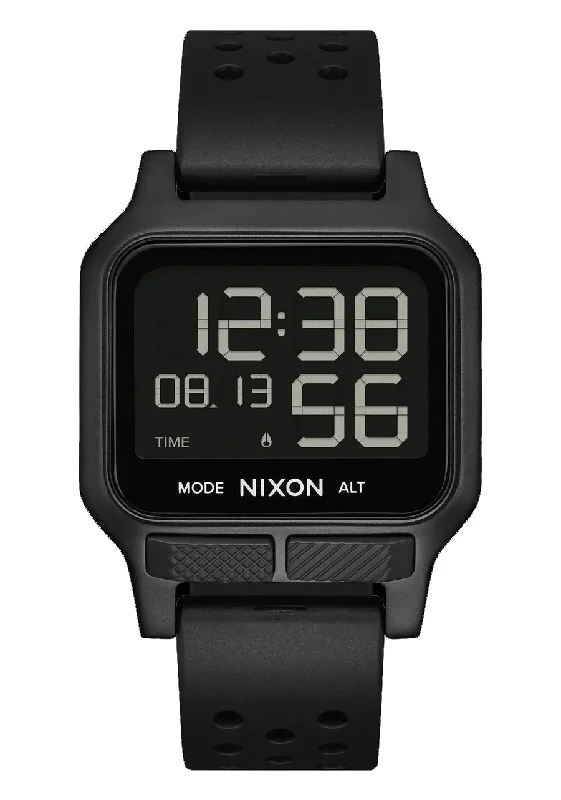 surfboards for aggressive wave carving-Nixon Heat All Black Watch