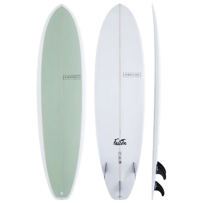 short surfboards for advanced surfers-MODERN FALCON 8'0" PU OLIVE