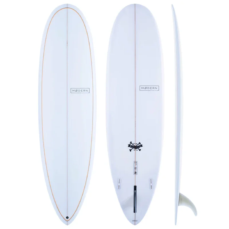 surfboards for big waves-MODERN LOVE CHILD 6'8" BLACK/BURNT ORANGE PINLINE PU 47.6L FCSII