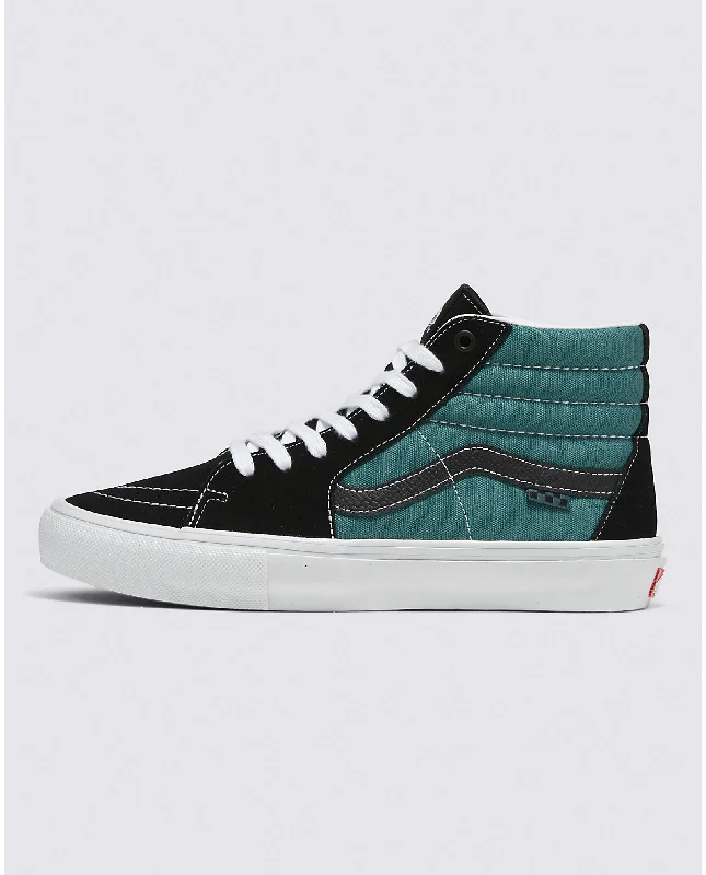 surfboards for big waves-Vans Sk8-Hi Safari Black/Teal